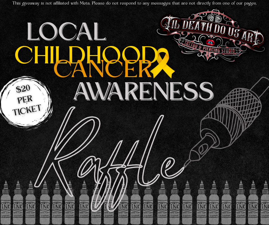 Local Childhood Cancer Raffle | Til Death Do Us Art